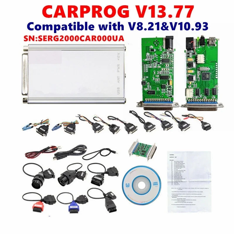 Carprog 13.77 Car Prog For Airbag/Radio/IMMO ECU Repair Tool Full Adapters with keygen
Carprog 13.77 Car Prog For Airbag/Radio/IMMO ECU Repair Tool Full Adapters with keygen