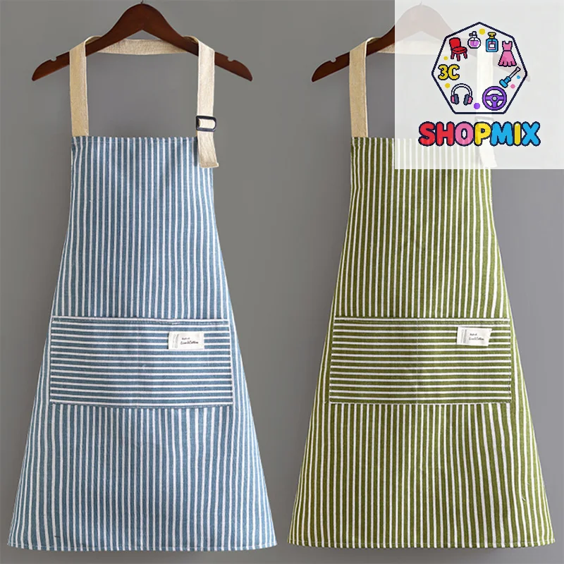 Фартук без рукавов, дышащий, на шее, для ресторана, из хлопка и льна, для уборки дома, кухонный фартук с вертикальными полосками
Фартук без рукавов, дышащий, на шее, для ресторана, из хлопка и льна, для уборки дома, кухонный фартук с вертикальными полосками