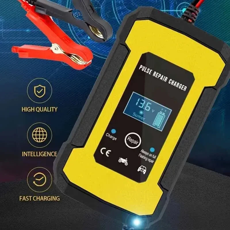 12V6A Car Battery Charger 240V Power Pulse Repair Charger LED Display Motorcycle Car Lead-Acid Battery Charger Accessories
12V6A Car Battery Charger 240V Power Pulse Repair Charger LED Display Motorcycle Car Lead-Acid Battery Charger Accessories
