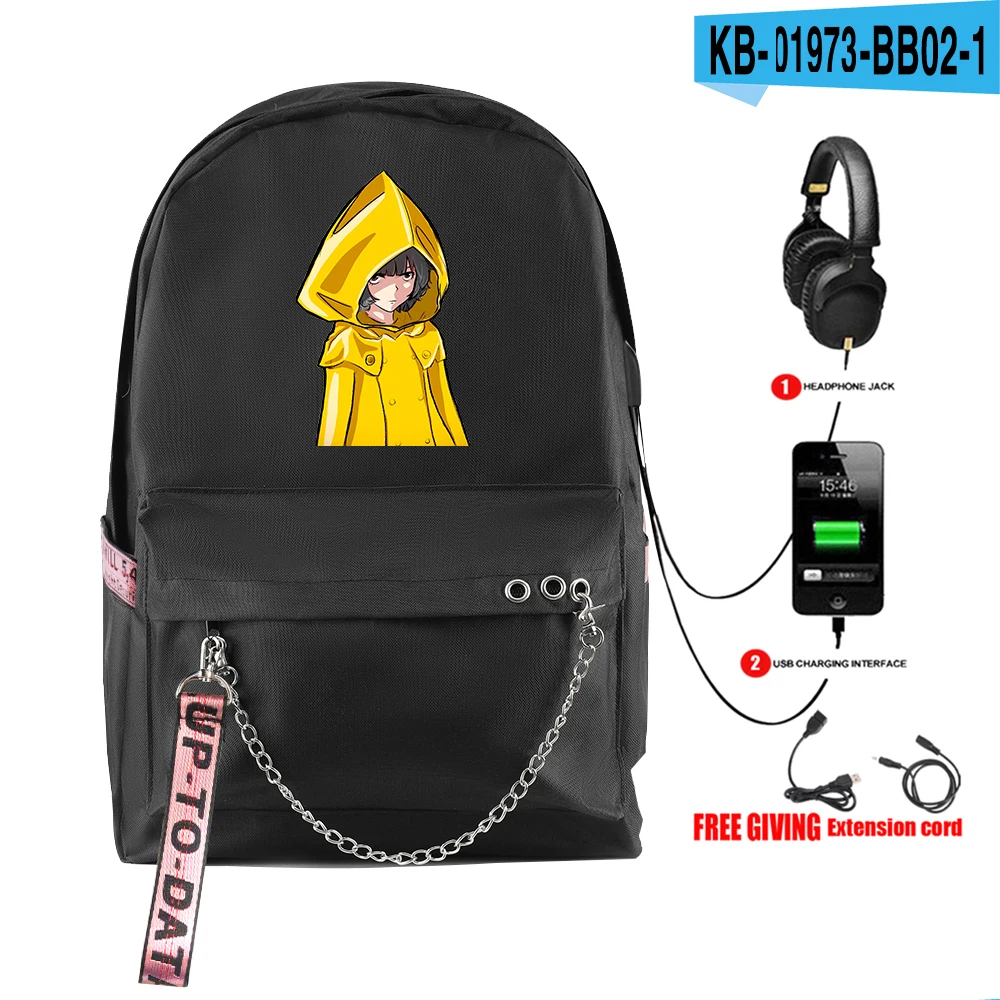 Harajuku Youthful School Bags Little Nightmares 2 Travel Bags Usb Rechargeable Oxford Waterproof Notebook Shoulder Backpacks
Harajuku Youthful School Bags Little Nightmares 2 Travel Bags Usb Rechargeable Oxford Waterproof Notebook Shoulder Backpacks