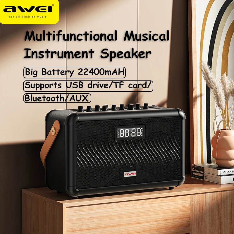 Awei Y888 Bluetooth Speaker 100W Output Power Excellent Bass Performace Camping Speaker with Mic Support USB drive/TF card/Aux
Awei Y888 Bluetooth Speaker 100W Output Power Excellent Bass Performace Camping Speaker with Mic Support USB drive/TF card/Aux