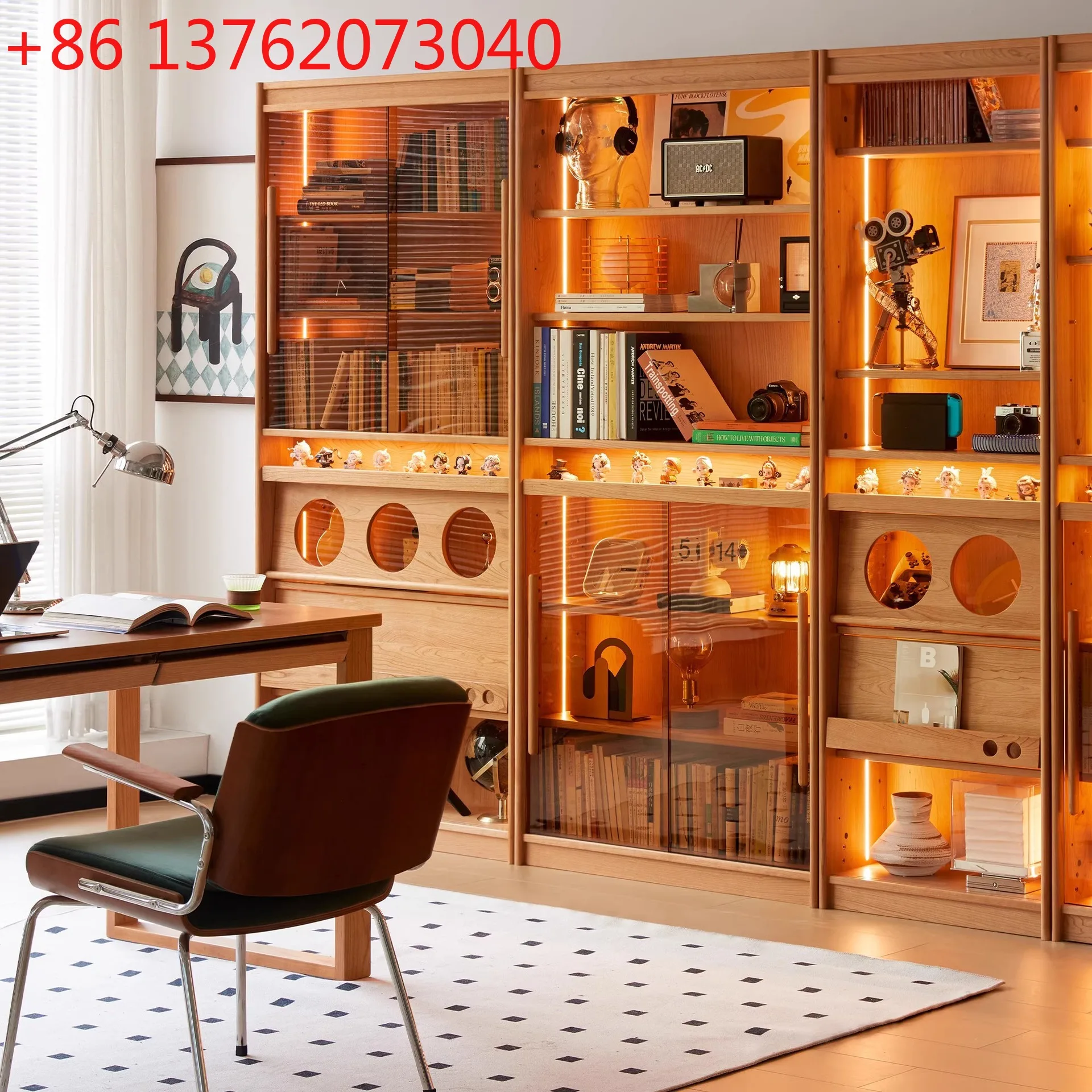 Cherry wood bookcase wine cabinet lattice cabinet solid wood bookcase living room bedroom home free combination module cabinet
Cherry wood bookcase wine cabinet lattice cabinet solid wood bookcase living room bedroom home free combination module cabinet