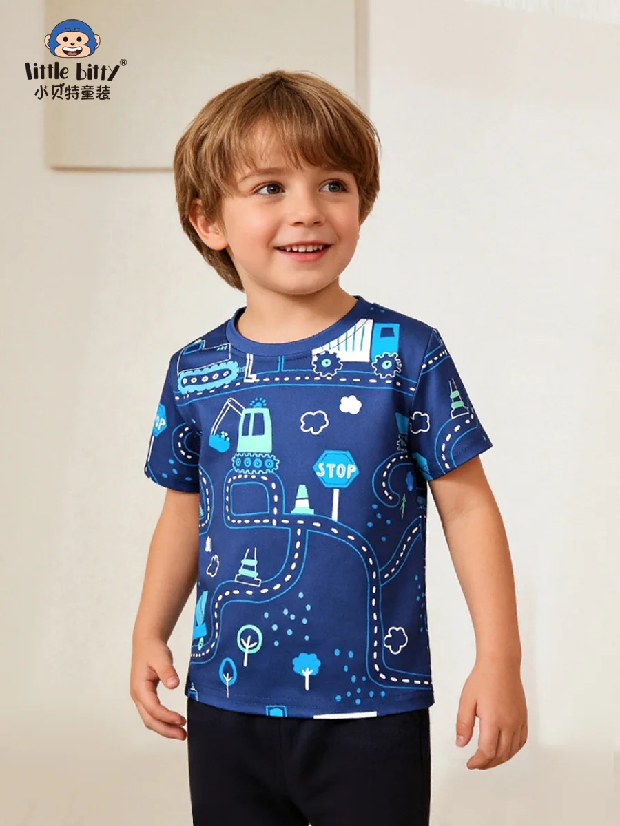 Boys Summer Cartoon Car Print round Neck Short-Sleeve Shirt 3-8 Years Old Children's Casual Top Baby T-shirt
Boys Summer Cartoon Car Print round Neck Short-Sleeve Shirt 3-8 Years Old Children's Casual Top Baby T-shirt