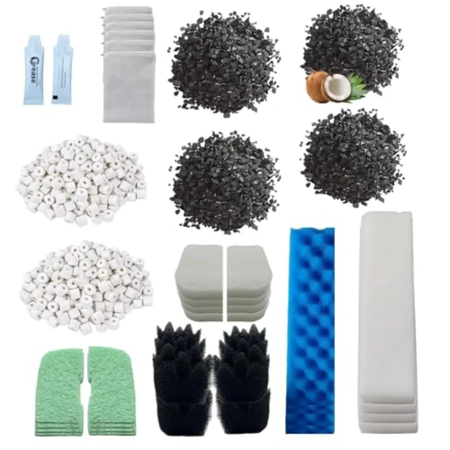 42 Pack Filter Media Kit for Fluval 406/407 Canister Filters - 2 Full Replacement Sets, High Porosity Bio Foam, Ceramic Rings,
42 Pack Filter Media Kit for Fluval 406/407 Canister Filters - 2 Full Replacement Sets, High Porosity Bio Foam, Ceramic Rings,