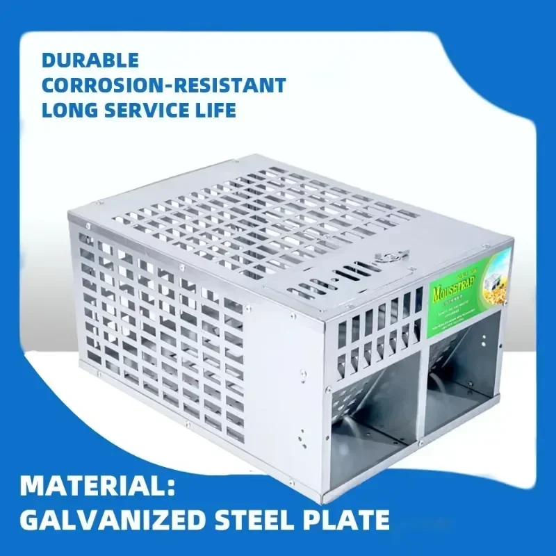 Mice Rodent Catcher Mousetrap Cage Pest High Quality Double-door Big Mouse Rats Live Trap Cage/Strong Catch Bait/Pest Control
Mice Rodent Catcher Mousetrap Cage Pest High Quality Double-door Big Mouse Rats Live Trap Cage/Strong Catch Bait/Pest Control