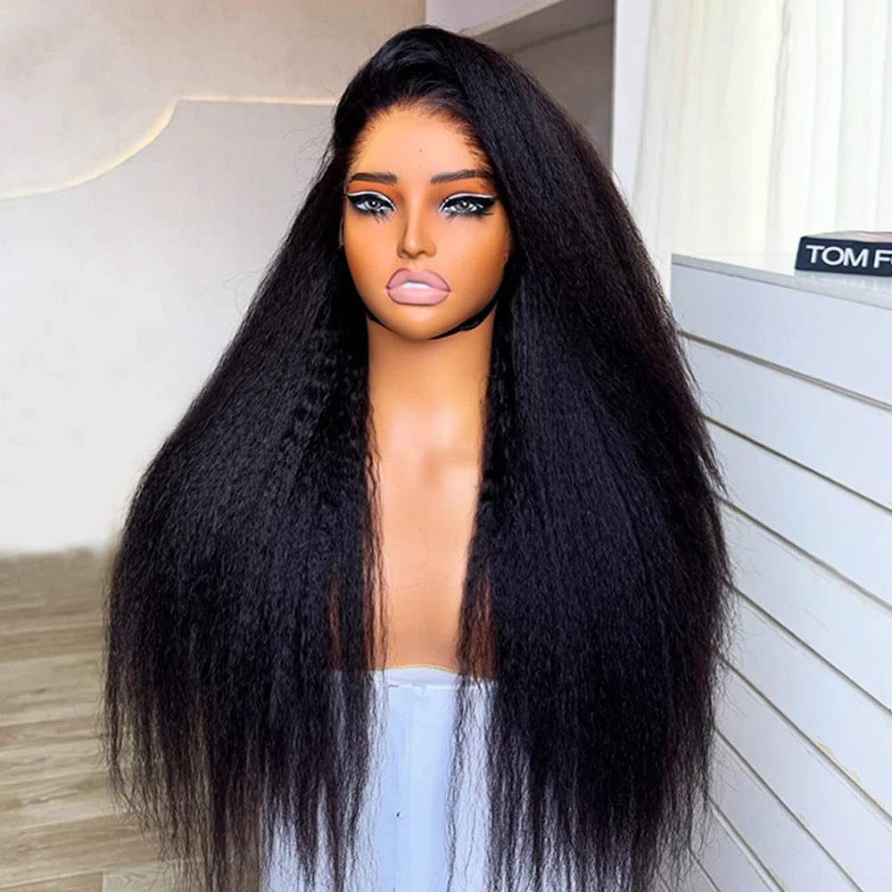 Yaki Kinky Straight Wigs Transparent HD Lace Frontal Wig Pre Plucked Curly Baby Hair 7x5 Glueless Wigs Ready To Wear for Women
Yaki Kinky Straight Wigs Transparent HD Lace Frontal Wig Pre Plucked Curly Baby Hair 7x5 Glueless Wigs Ready To Wear for Women