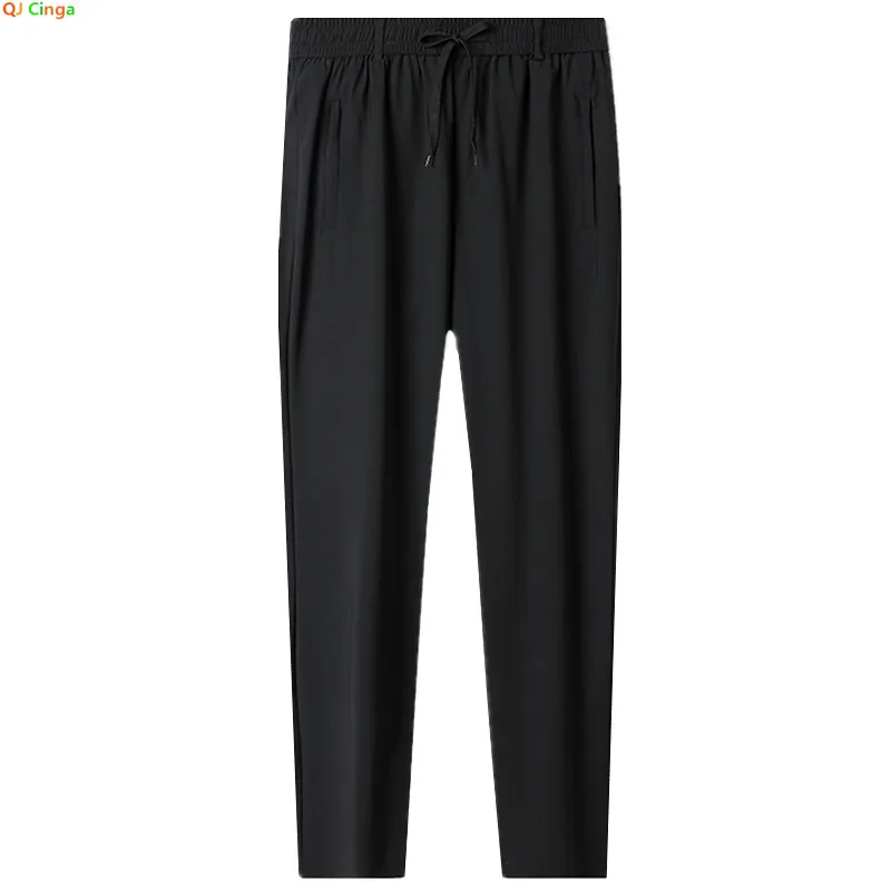 Men's Black Stretch Pants for Summer, with An Elastic Waistband and Drawstring, Asian SizesTrousers.
Men's Black Stretch Pants for Summer, with An Elastic Waistband and Drawstring, Asian SizesTrousers.