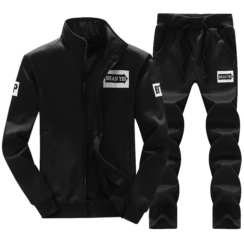 Autumn and Winter Men's Standing Neck Spliced Zipper Pocket Solid Color Fashion Casual High Waist Elastic Long Sleeved Pants Set
Autumn and Winter Men's Standing Neck Spliced Zipper Pocket Solid Color Fashion Casual High Waist Elastic Long Sleeved Pants Set