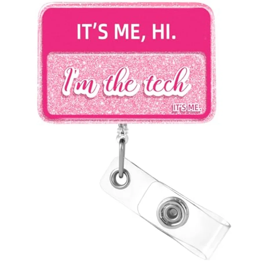 ID Badge Reel Holder Retractable - I'm The nician Alligator Clip for Nurse Nursing, Rose Funny It's me Hi Acrylic Name Tag Reel
ID Badge Reel Holder Retractable - I'm The nician Alligator Clip for Nurse Nursing, Rose Funny It's me Hi Acrylic Name Tag Reel