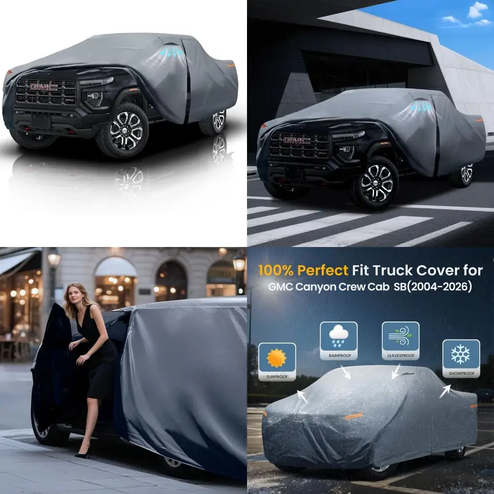 Custom Fit Truck Cover for 2004-2025 Extended/Crew Cab Short Bed (5'-6.1') with Door Zipper, 10-Layer Waterproof All-Weather Pro
Custom Fit Truck Cover for 2004-2025 Extended/Crew Cab Short Bed (5'-6.1') with Door Zipper, 10-Layer Waterproof All-Weather Pro