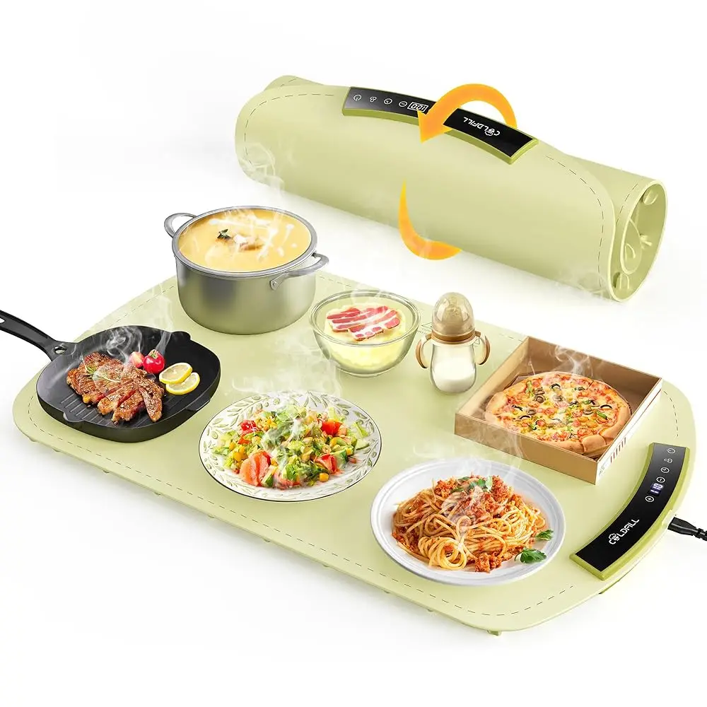 Warming Mat For Food - 8-Temp Electric Warmer Tray For Buffets, Parties With Child Lo & 4-Hour Auto Shut-Off, Easy To Clean For
Warming Mat For Food - 8-Temp Electric Warmer Tray For Buffets, Parties With Child Lo & 4-Hour Auto Shut-Off, Easy To Clean For