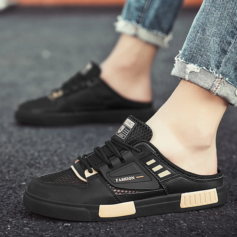 Plus Size Mesh Mules Men Semi-Drag Casual Shoes Half Shoes For Man Backless Sandals Flat Board Shoes Loafers Slipper Male Slides
Plus Size Mesh Mules Men Semi-Drag Casual Shoes Half Shoes For Man Backless Sandals Flat Board Shoes Loafers Slipper Male Slides
