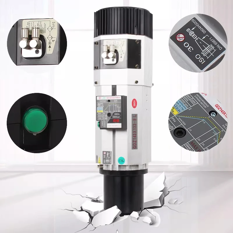 Automatic Tool Changer Spindle Cutting Machine 9KW Air-Cooled HQD Four-Pole Pneumatic Tool Changer ISO 30 Tool Holder
Automatic Tool Changer Spindle Cutting Machine 9KW Air-Cooled HQD Four-Pole Pneumatic Tool Changer ISO 30 Tool Holder