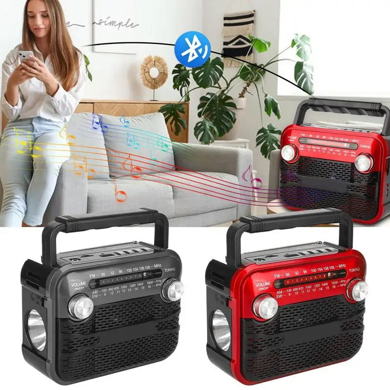 Portable FM/AM/SW Radio Solar Charging Multi Band Emergency Radios Receiver Powerful Bluetooths Speaker with Flashlight TF USB
Portable FM/AM/SW Radio Solar Charging Multi Band Emergency Radios Receiver Powerful Bluetooths Speaker with Flashlight TF USB