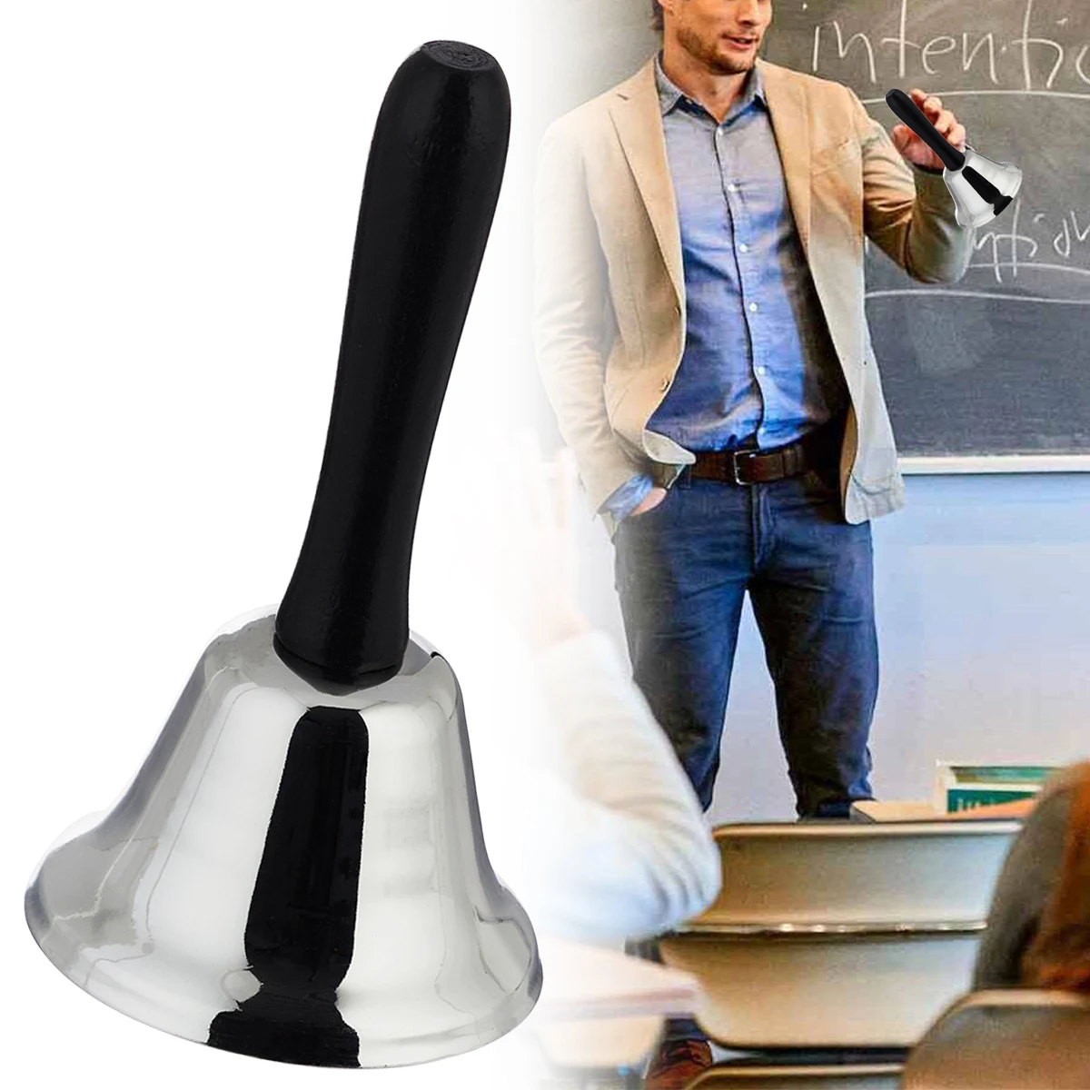 Hand-held Small Bell High-quality Versatile Multi-purpose Metal Simple Ringing Bells For School Bar And Dining Room
Hand-held Small Bell High-quality Versatile Multi-purpose Metal Simple Ringing Bells For School Bar And Dining Room