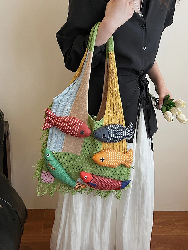 Вязаная большая сумка с героями мультфильмов, женская летняя сумка 202, универсальная сумка на одно плечо, повседневная сумка через плечо
Вязаная большая сумка с героями мультфильмов, женская летняя сумка 202, универсальная сумка на одно плечо, повседневная сумка через плечо