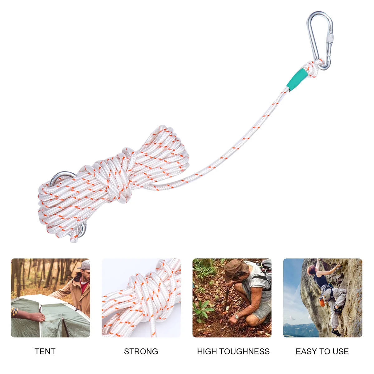 1pc Thickened Nylon Climbing Rope Durable Lightweight Rappelling Sling For Mountaineering Outdoor Climbing Heavy Duty Safety
1pc Thickened Nylon Climbing Rope Durable Lightweight Rappelling Sling For Mountaineering Outdoor Climbing Heavy Duty Safety