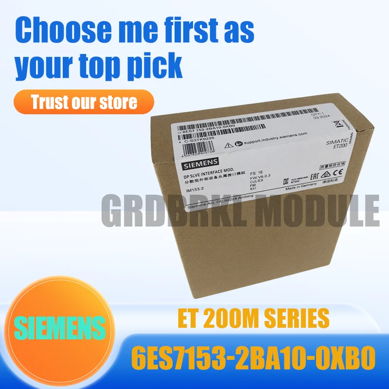 New Original SIEMENS 6ES7153-2BA10-0XB0 SIMATIC ET200M IM 153-2 DP PLC Module
New Original SIEMENS 6ES7153-2BA10-0XB0 SIMATIC ET200M IM 153-2 DP PLC Module