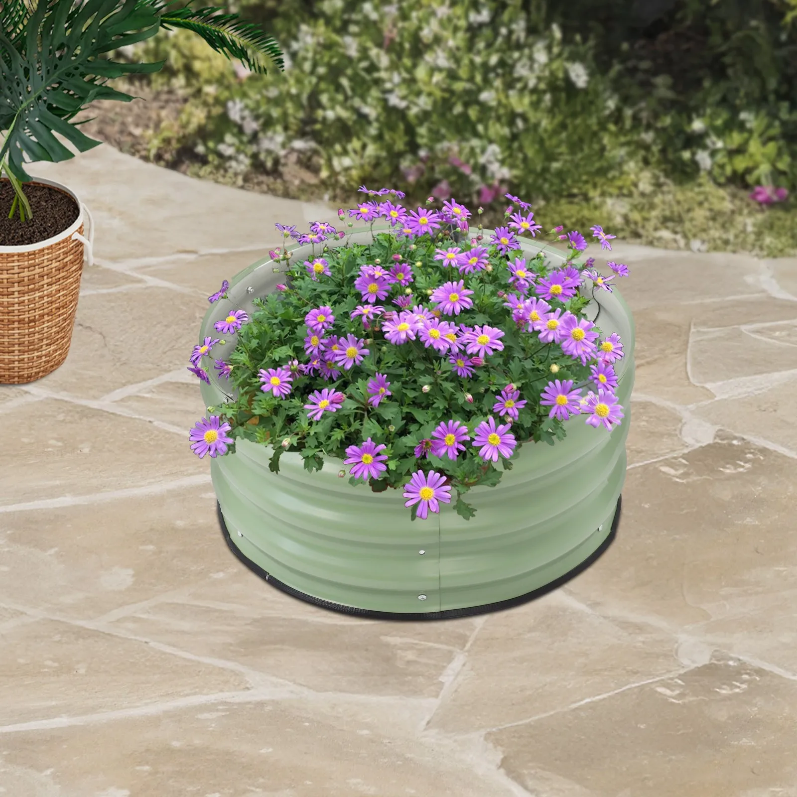 Freestanding Round Planter for Home Courtyards Balconies Raised Garden Bed Metal Box Anti Corrosion Wear Resistant
Freestanding Round Planter for Home Courtyards Balconies Raised Garden Bed Metal Box Anti Corrosion Wear Resistant