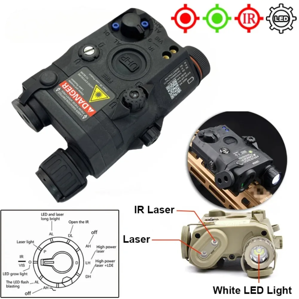 PEQ-15 IR Illumination Tactical LED Flashlight Weapon Light Red Green Dot IR Laser Hunting for 20MM Picatinny Rail
PEQ-15 IR Illumination Tactical LED Flashlight Weapon Light Red Green Dot IR Laser Hunting for 20MM Picatinny Rail