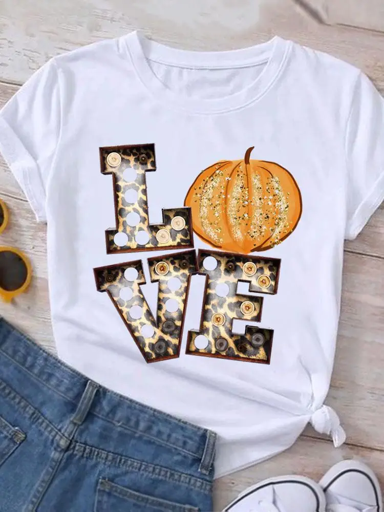 Happy Love Pumpkin Thanksgiving T-shirt Fall Autumn T Shirt Clothing Tee Women Halloween Print Clothes Trend Graphic Top
Happy Love Pumpkin Thanksgiving T-shirt Fall Autumn T Shirt Clothing Tee Women Halloween Print Clothes Trend Graphic Top