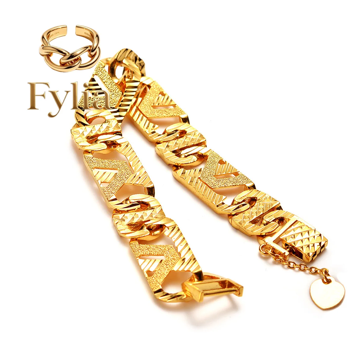 Fylia Jewelry Fylia Jewelry AU999 gold bracelet men's wide version fashionable personality 24K gold jewelry wrist chain atmos
Fylia Jewelry Fylia Jewelry AU999 gold bracelet men's wide version fashionable personality 24K gold jewelry wrist chain atmos