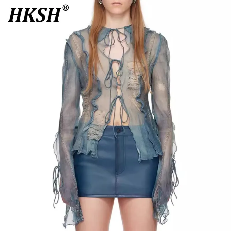 HKSH Spring Summer New Women's Chic Y2K Streetwear Vintage Distressed Sexy Butterfly Sleeve Elegant Ins Shirt Casual Tops HK5606
HKSH Spring Summer New Women's Chic Y2K Streetwear Vintage Distressed Sexy Butterfly Sleeve Elegant Ins Shirt Casual Tops HK5606