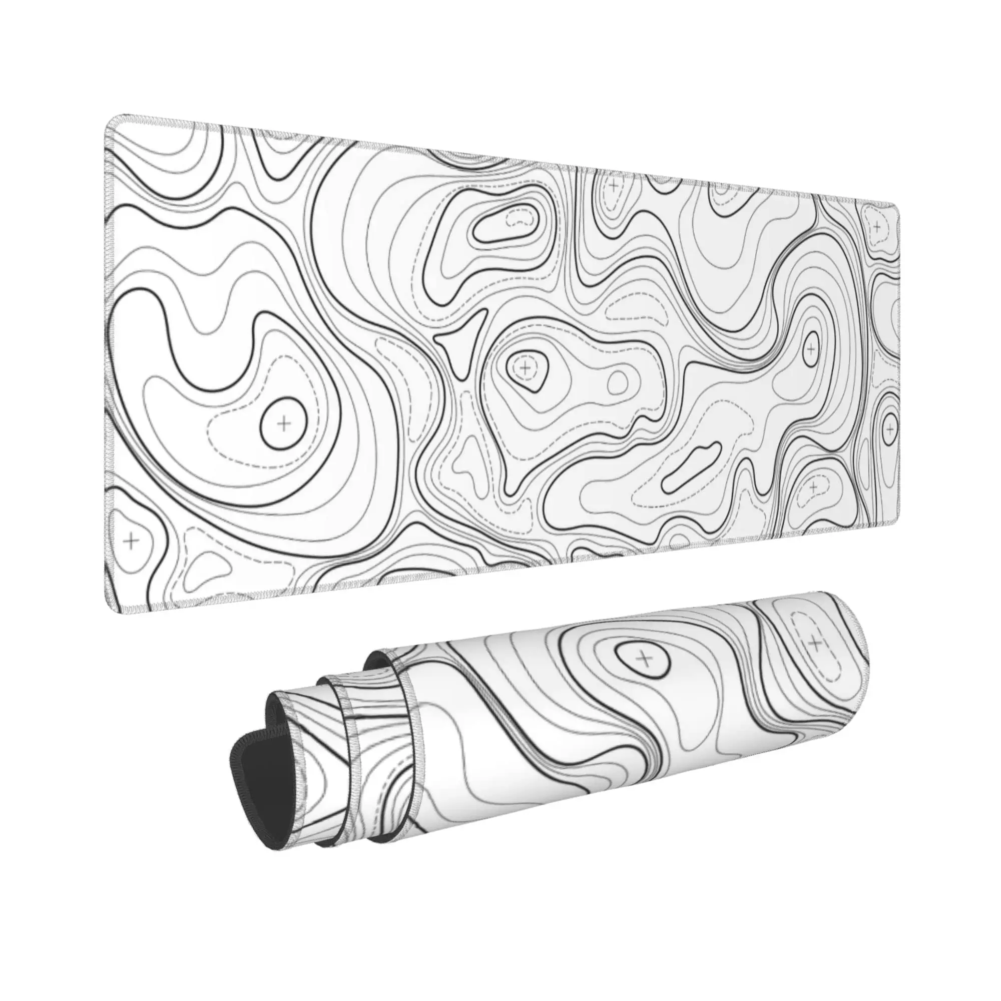 White Topographic Contour Gaming Mouse Pad Extended Long Large Mousepad with Stitched Edges Laptop Desk Pad Computer Keyboard
White Topographic Contour Gaming Mouse Pad Extended Long Large Mousepad with Stitched Edges Laptop Desk Pad Computer Keyboard