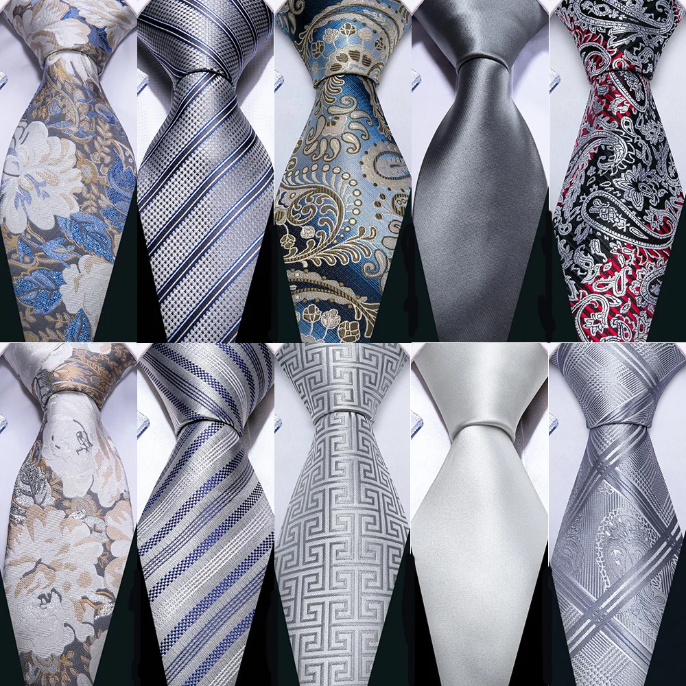 Barry.Wang Gray Business Silk Stripe Ties For Men Classic 8.5cm Wedding High Quality Handkerchief Cufflinks Sets Party Designer
Barry.Wang Gray Business Silk Stripe Ties For Men Classic 8.5cm Wedding High Quality Handkerchief Cufflinks Sets Party Designer