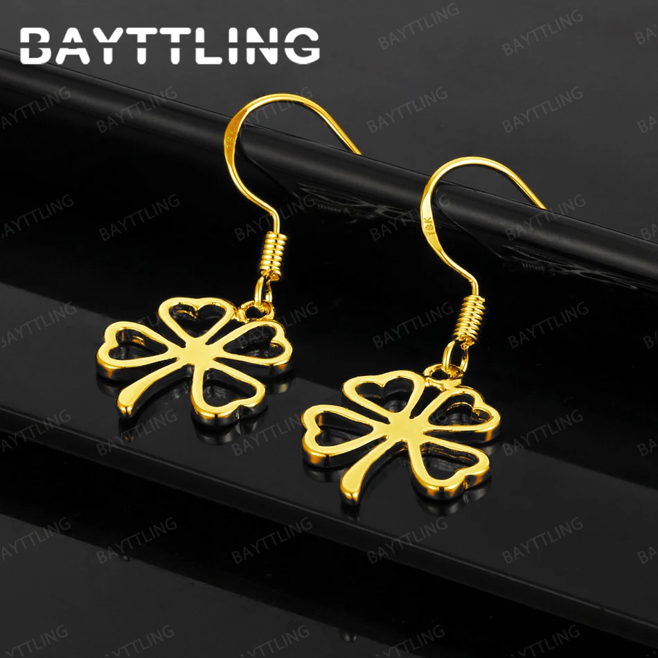 Luxury 925 sterling silver 18k gold exquisite four-leaf clover earrings women's jewelry gift fashion wedding accessories party
Luxury 925 sterling silver 18k gold exquisite four-leaf clover earrings women's jewelry gift fashion wedding accessories party