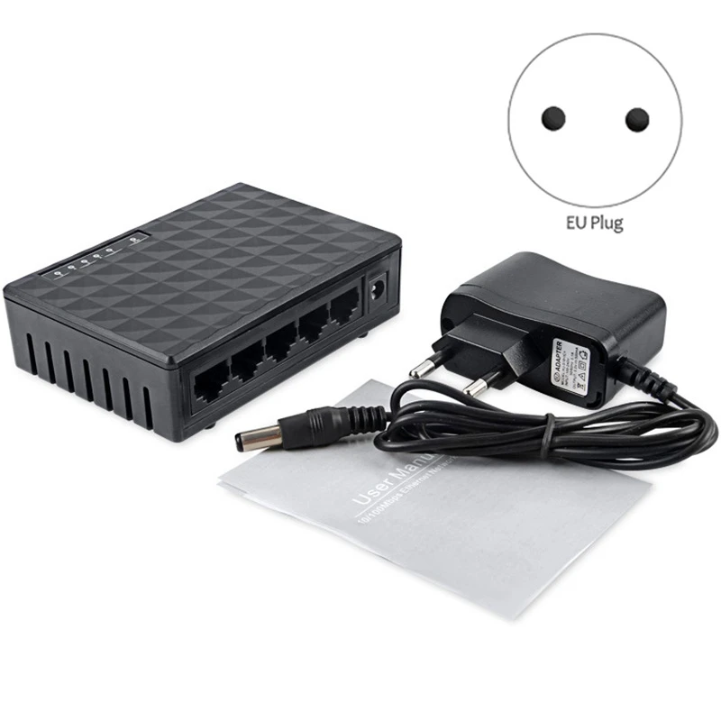 AAM-5-портовый сетевой коммутатор 4-проводной RJ45 Gigabit Ethernet 1000 Мбит/с разветвитель Travel Lan Switch Hub для настольного ПК, вилка европейского стандарта, черный
AAM-5-портовый сетевой коммутатор 4-проводной RJ45 Gigabit Ethernet 1000 Мбит/с разветвитель Travel Lan Switch Hub для настольного ПК, вилка европейского стандарта, черный