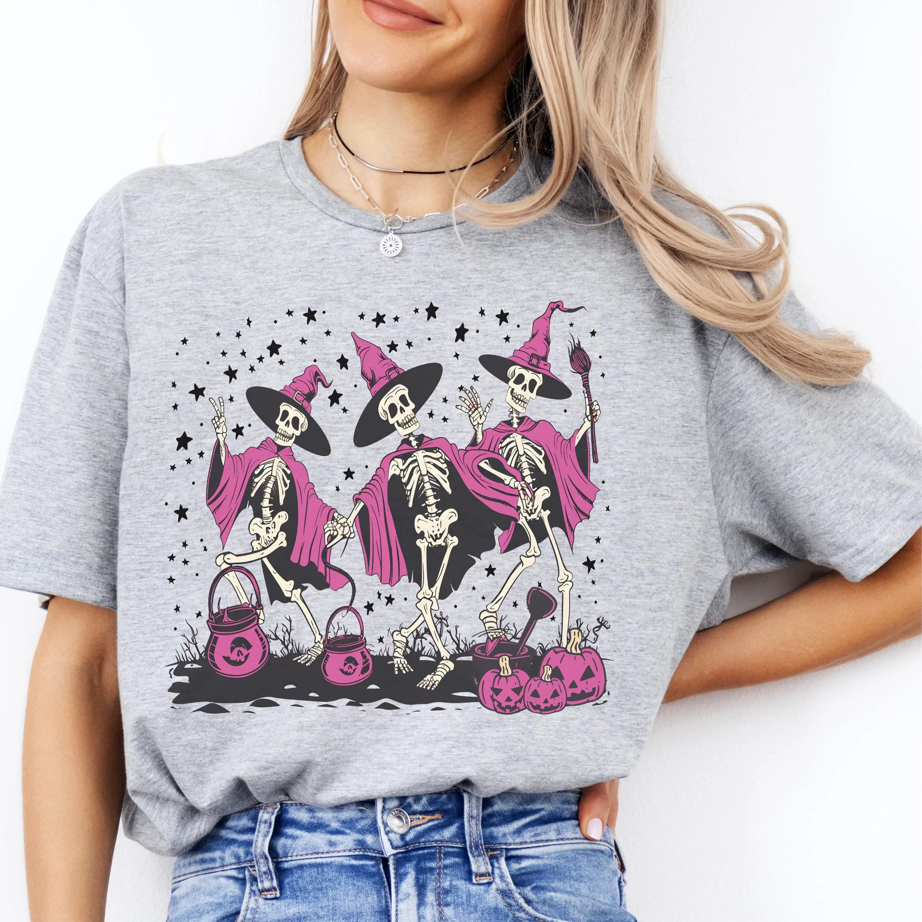 Halloween Skeleton Witches T Shirt Cute Womens Girly Aesthetic Pastel Goth Gothic Alt Spooky Skulls Idea
Halloween Skeleton Witches T Shirt Cute Womens Girly Aesthetic Pastel Goth Gothic Alt Spooky Skulls Idea