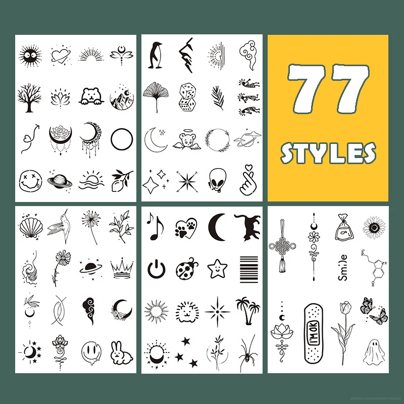 77p Waterproof Temporary INS Tattoo Sticker Small Fresh Herbal Non-reflective Semi-permanent Disposable Cute Tattoo Small Tattoo
77p Waterproof Temporary INS Tattoo Sticker Small Fresh Herbal Non-reflective Semi-permanent Disposable Cute Tattoo Small Tattoo