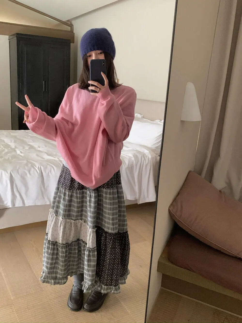 Retro Floral Plaid Design A-Line Midi Skirt Women's Spring Autumn High Waist Polyester Fiber City Commute Casual Skirt
Retro Floral Plaid Design A-Line Midi Skirt Women's Spring Autumn High Waist Polyester Fiber City Commute Casual Skirt