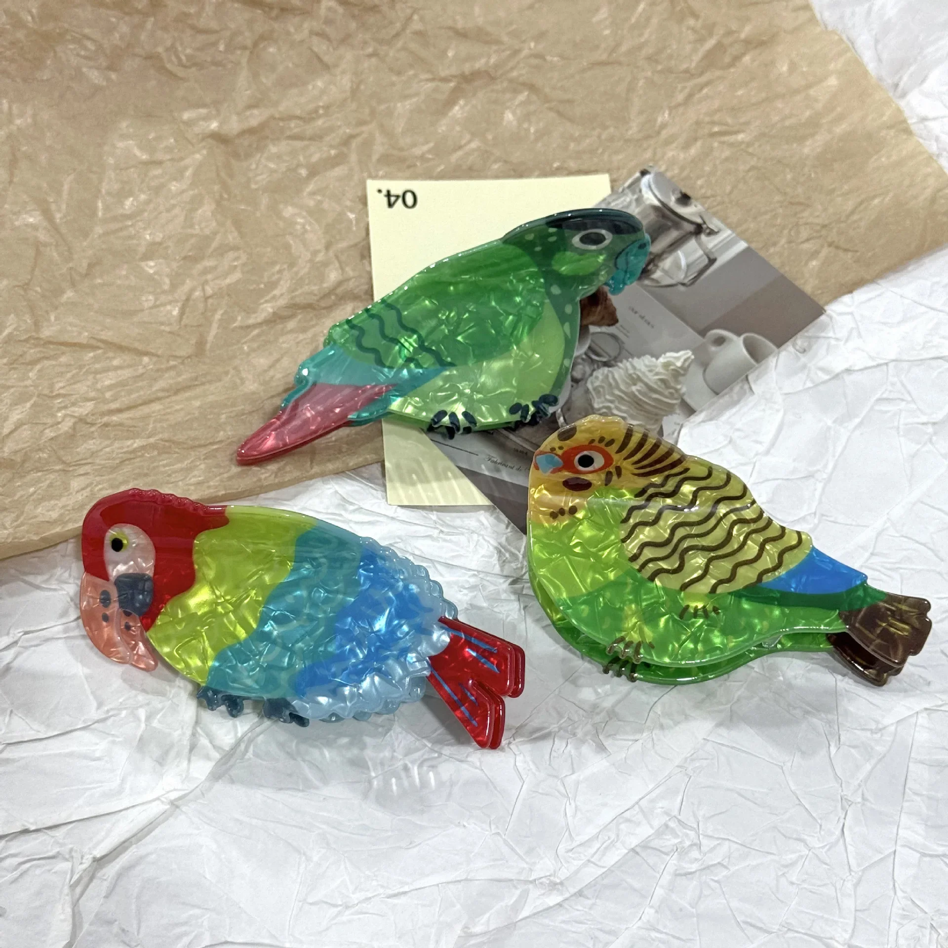 DS Cute Cartoon Birds Series Parrot Hair Claw Large Acrylic Claw Clips Animal Crab Hair Clips Hair Accessories for Women Girls
DS Cute Cartoon Birds Series Parrot Hair Claw Large Acrylic Claw Clips Animal Crab Hair Clips Hair Accessories for Women Girls