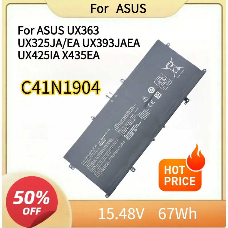 New Laptop Battery C41N1904 For ASUS UX363 UX325JA/EA UX393JAEA UX425IA X435EA
New Laptop Battery C41N1904 For ASUS UX363 UX325JA/EA UX393JAEA UX425IA X435EA