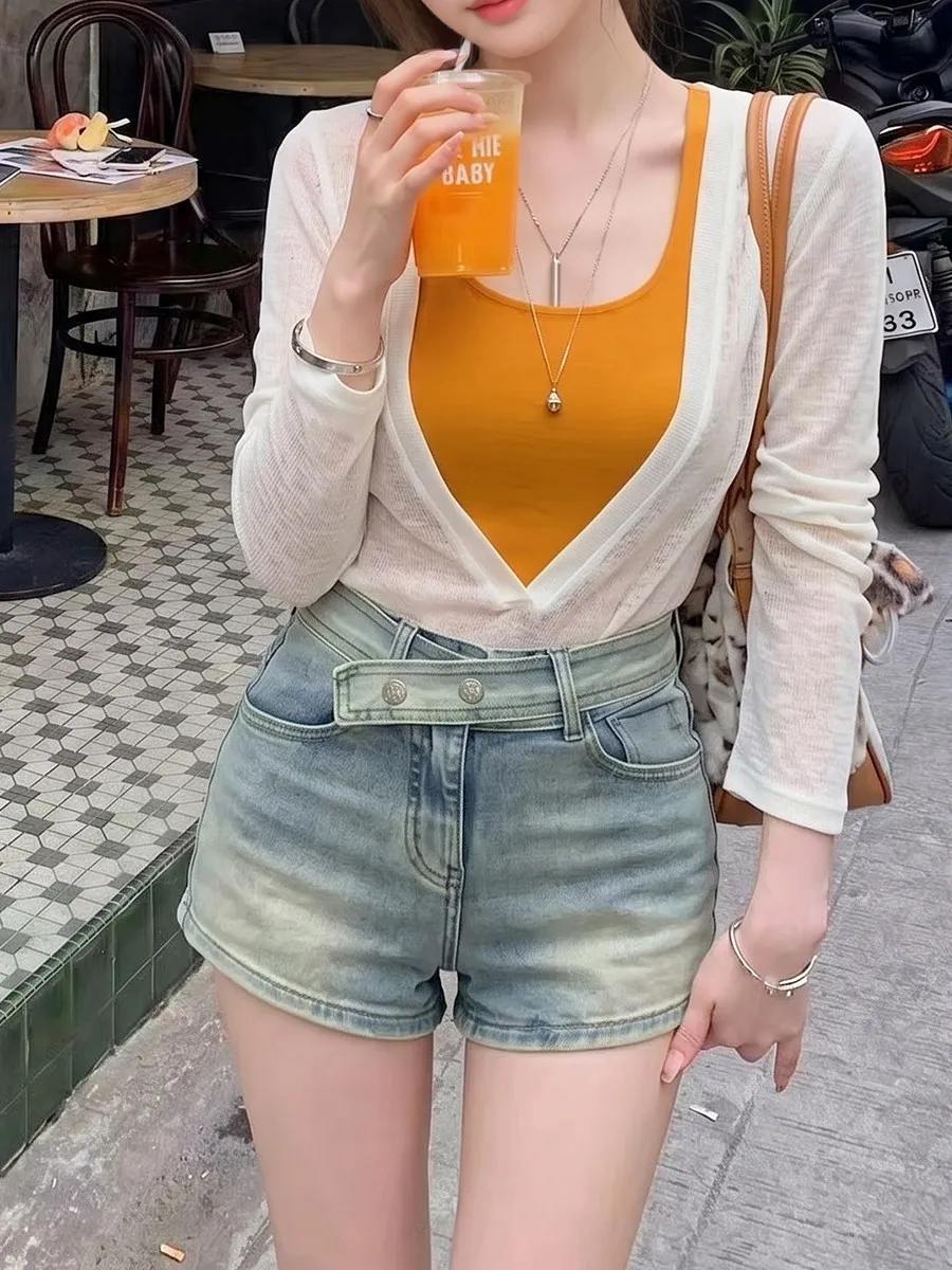 High Waist Slim Fit Denim Shorts Women Summer 2026 New Style Sexy Versatile Trendy Girl Casual High Waist Shorts Elastic Soft
High Waist Slim Fit Denim Shorts Women Summer 2026 New Style Sexy Versatile Trendy Girl Casual High Waist Shorts Elastic Soft