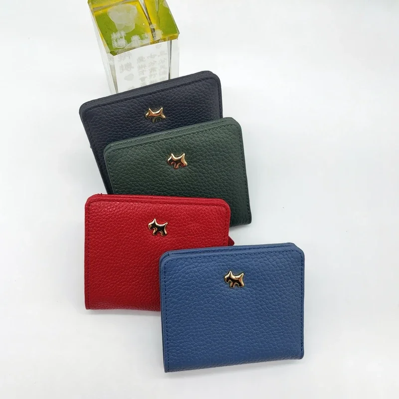 New Womens Fashion Cowhide Slim Compact Short Wallet Genuine Cow Leather CUTE Dog Stud Ladies Purse ID Card Holders Wallet
New Womens Fashion Cowhide Slim Compact Short Wallet Genuine Cow Leather CUTE Dog Stud Ladies Purse ID Card Holders Wallet