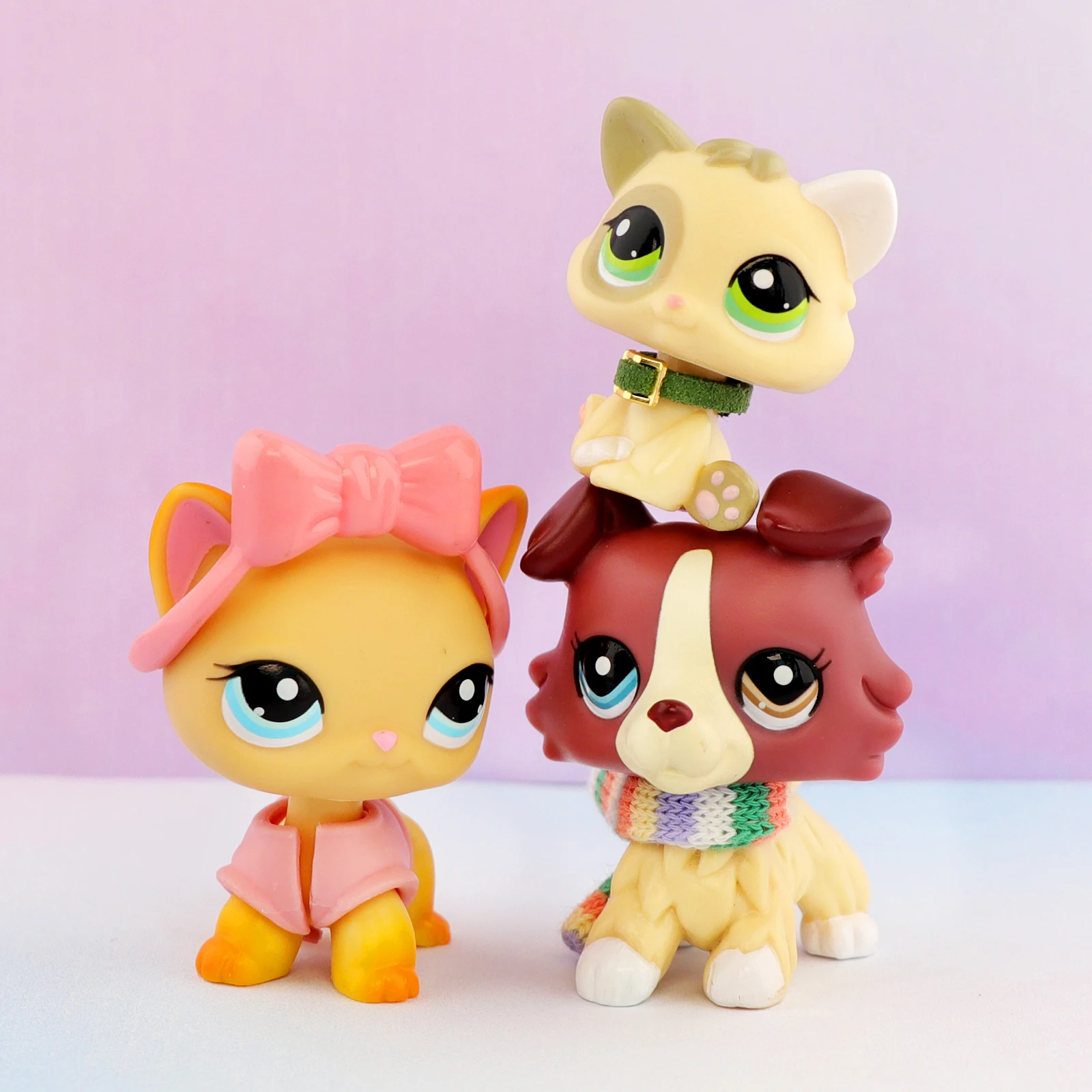 3 pcs Minilpsshop Pet Shop Bobble Head Toys Shorthair Cat #339 Collie #1542 Kitten #1074 With Accessories Collectibles for lps
3 pcs Minilpsshop Pet Shop Bobble Head Toys Shorthair Cat #339 Collie #1542 Kitten #1074 With Accessories Collectibles for lps