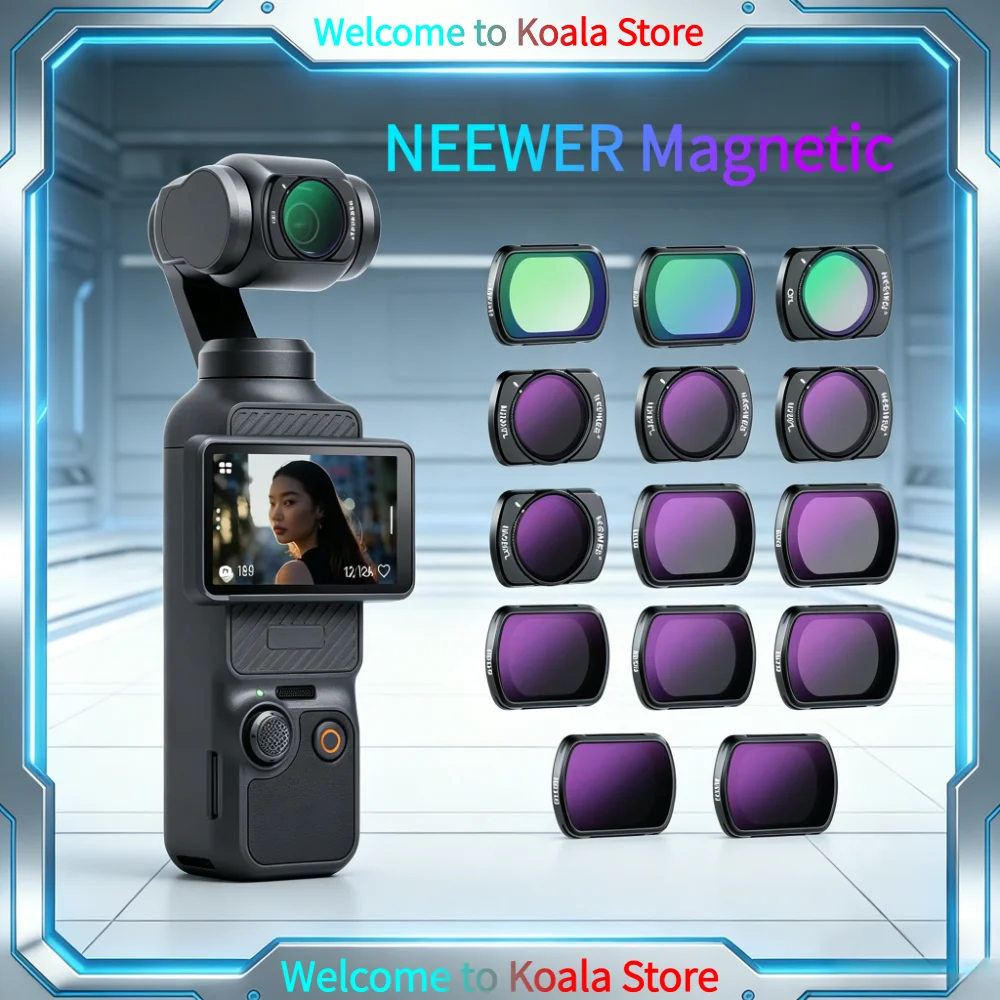 Набор магнитных ND/CPL фильтров NEEWER для DJI OSMO Pocket 3 Creator Combo, поляризационные фильтры нейтральной плотности для экшн-камер
Набор магнитных ND/CPL фильтров NEEWER для DJI OSMO Pocket 3 Creator Combo, поляризационные фильтры нейтральной плотности для экшн-камер