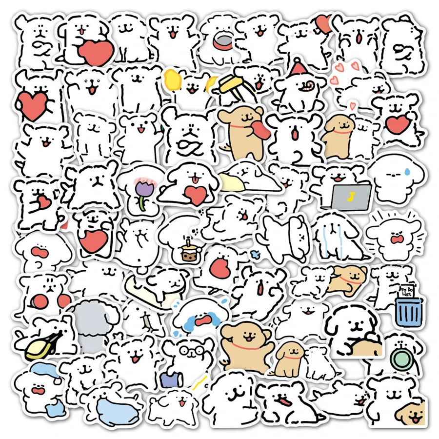 66Pcs Cute Dog Daily Kawaii Cartoon Maltese Dog Decorative Stickers Aesthetic Minimalist Line Dogs Stickers for Laptop Phone
66Pcs Cute Dog Daily Kawaii Cartoon Maltese Dog Decorative Stickers Aesthetic Minimalist Line Dogs Stickers for Laptop Phone