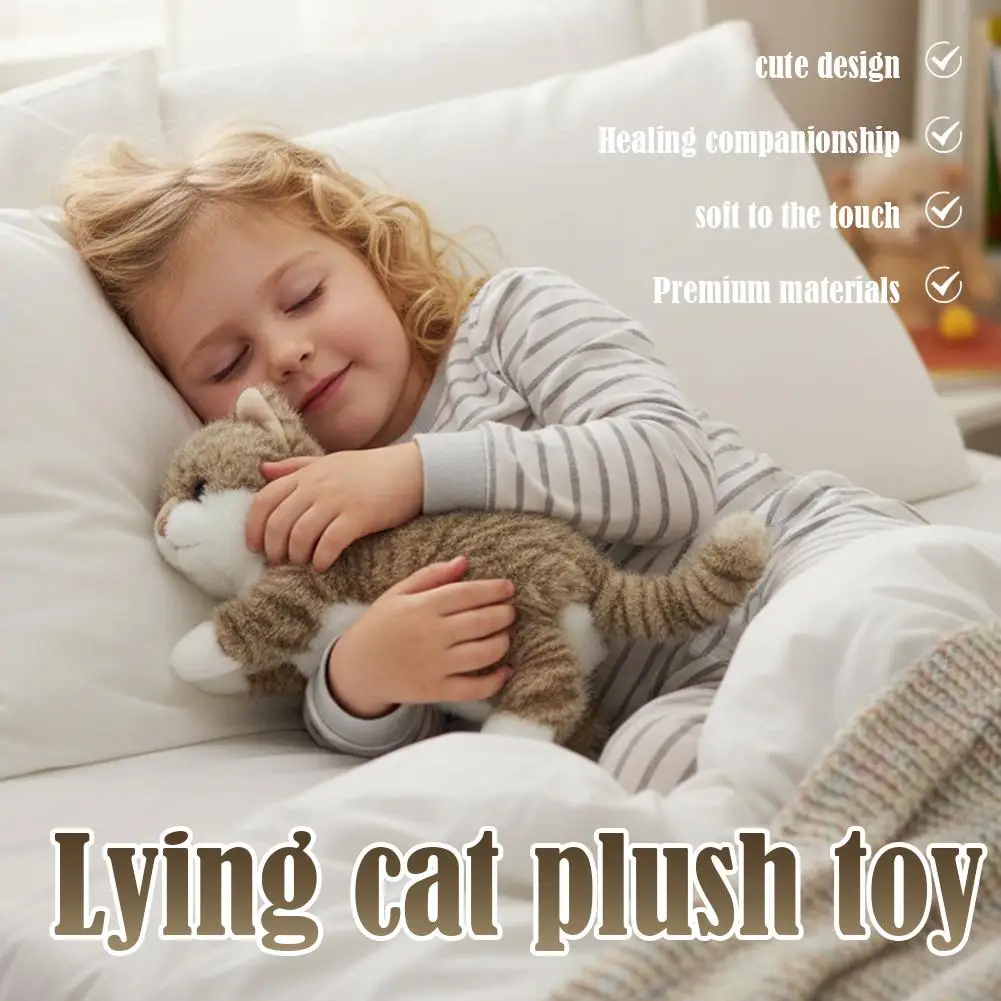 Lying Cat Plush Toy Cute Soft Striped Fox Cat Throw Pillow Animal Doll Birthday Gift For Girl Cartoon Anime Cat Doll G9S5
Lying Cat Plush Toy Cute Soft Striped Fox Cat Throw Pillow Animal Doll Birthday Gift For Girl Cartoon Anime Cat Doll G9S5