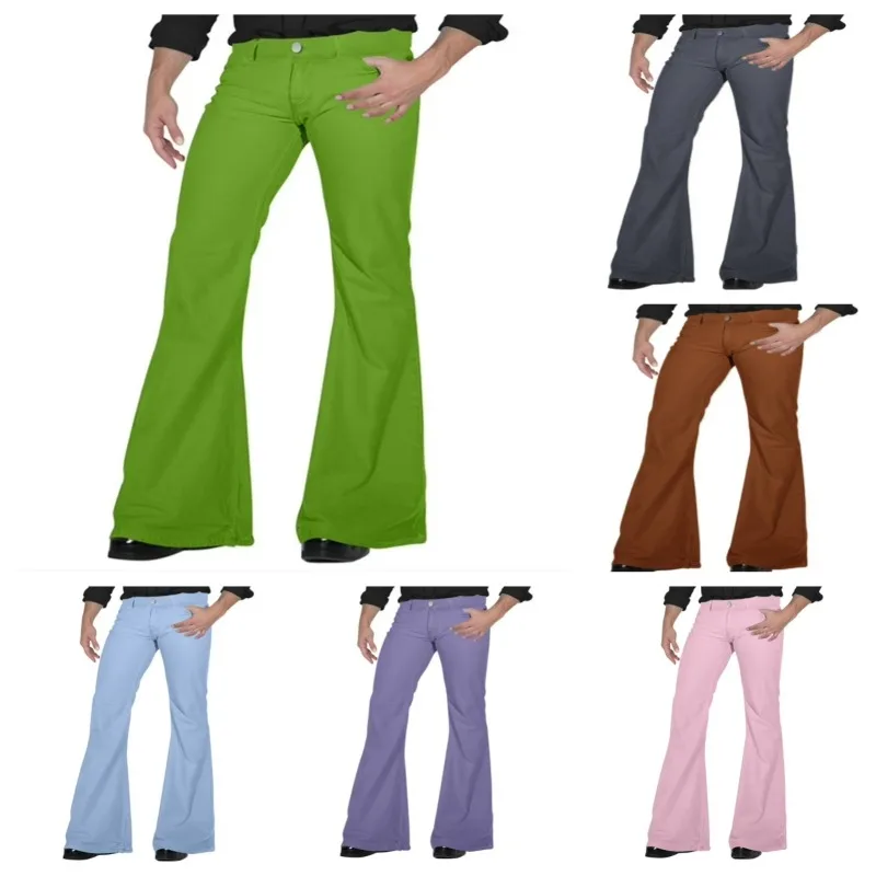 Мужские разноцветные расклешенные брюки с широкими штанинами в стиле ретро и широкими штанинами с высокой талией для дискотеки и нарядов в винтажном стиле
Мужские разноцветные расклешенные брюки с широкими штанинами в стиле ретро и широкими штанинами с высокой талией для дискотеки и нарядов в винтажном стиле