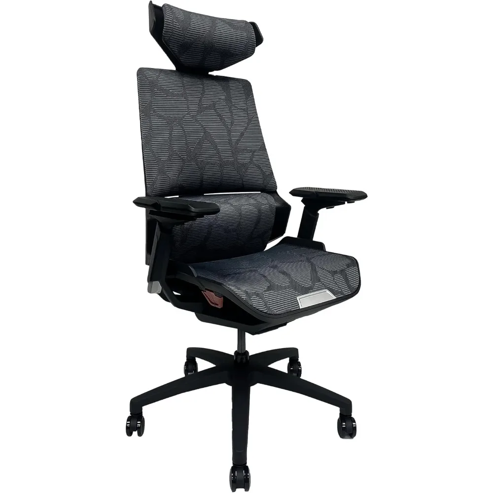 Black Mesh Gaming Chair with Headrest Adjustable Arms Aluminum Base Lumbar Support
Black Mesh Gaming Chair with Headrest Adjustable Arms Aluminum Base Lumbar Support