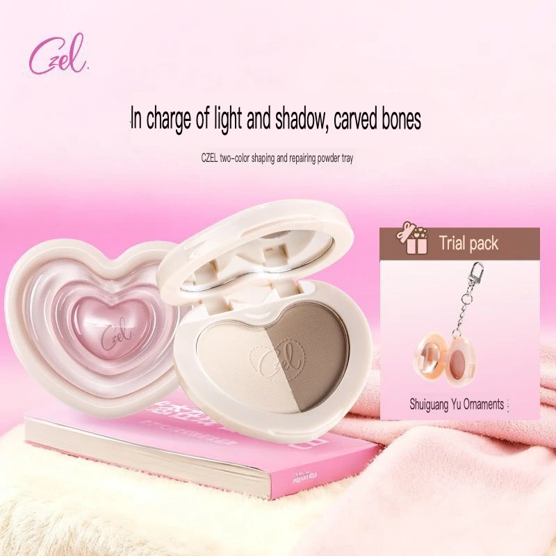 Two-color contouring powder plate, high gloss, matte, shadow, side natural nose one-piece plate surface contour
Two-color contouring powder plate, high gloss, matte, shadow, side natural nose one-piece plate surface contour
