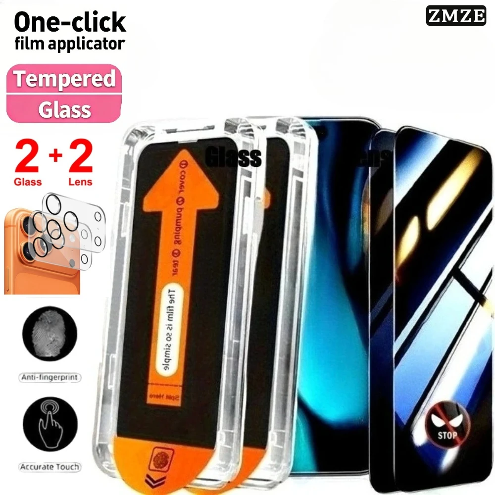 4-in-1 Privacy Tempered Glass for iPhone 17 16 15 Pro Max 16e Air 14 13 12 11 Pro 15 14 Plus Easy Install Full Screen Protector
4-in-1 Privacy Tempered Glass for iPhone 17 16 15 Pro Max 16e Air 14 13 12 11 Pro 15 14 Plus Easy Install Full Screen Protector