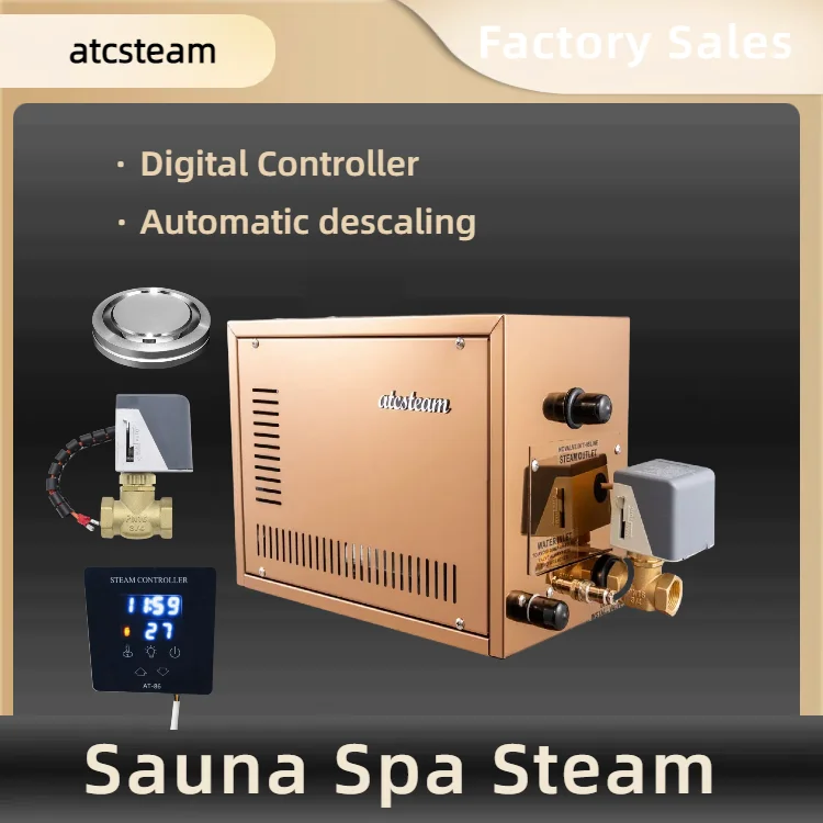 AT-30S 3KW Home Wet Steam Rooms Steam Bath Generator Household Steaming Sauna Room Steam Bath Sauna Machine For SpaRoom
AT-30S 3KW Home Wet Steam Rooms Steam Bath Generator Household Steaming Sauna Room Steam Bath Sauna Machine For SpaRoom