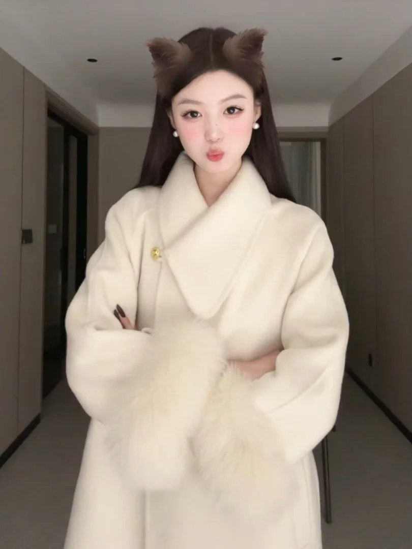 plus Size Winter Woolen Coat Women's Commute Sle Long Sve Knitwear Outerwear Thiened Straight Cut Mid-Length Coat
plus Size Winter Woolen Coat Women's Commute Sle Long Sve Knitwear Outerwear Thiened Straight Cut Mid-Length Coat