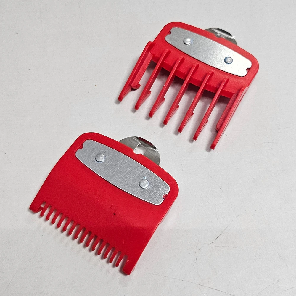 Metal Clip Clipper Guides Guards Combs (1.5mm/4.5mm) For Wahl Professional Magic Clip, Senior, Legend, Super Taper - Red
Metal Clip Clipper Guides Guards Combs (1.5mm/4.5mm) For Wahl Professional Magic Clip, Senior, Legend, Super Taper - Red