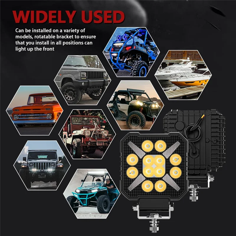 4 Inch Car Square LED Work Light Strobe Headlight White Yellow Offroad Driving Light Spotlight For Truck Cars Suv Boat-A93R
4 Inch Car Square LED Work Light Strobe Headlight White Yellow Offroad Driving Light Spotlight For Truck Cars Suv Boat-A93R